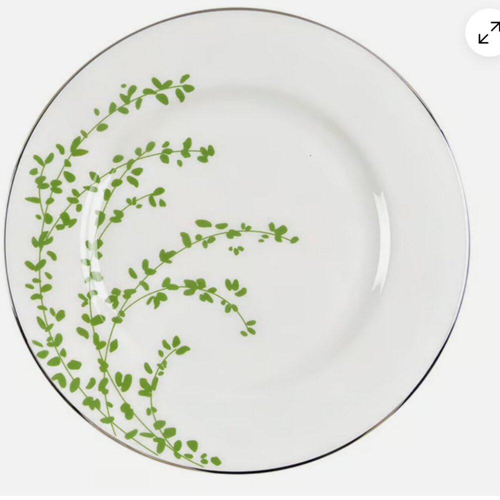 SET OF 2 Kate Spade Gardner Street Green Salad Plates